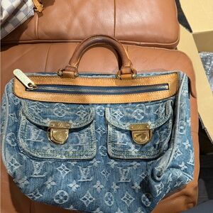 Louis Vuitton Blue Denim Handbag